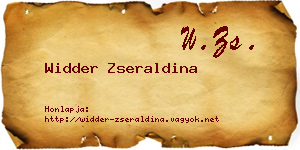 Widder Zseraldina névjegykártya